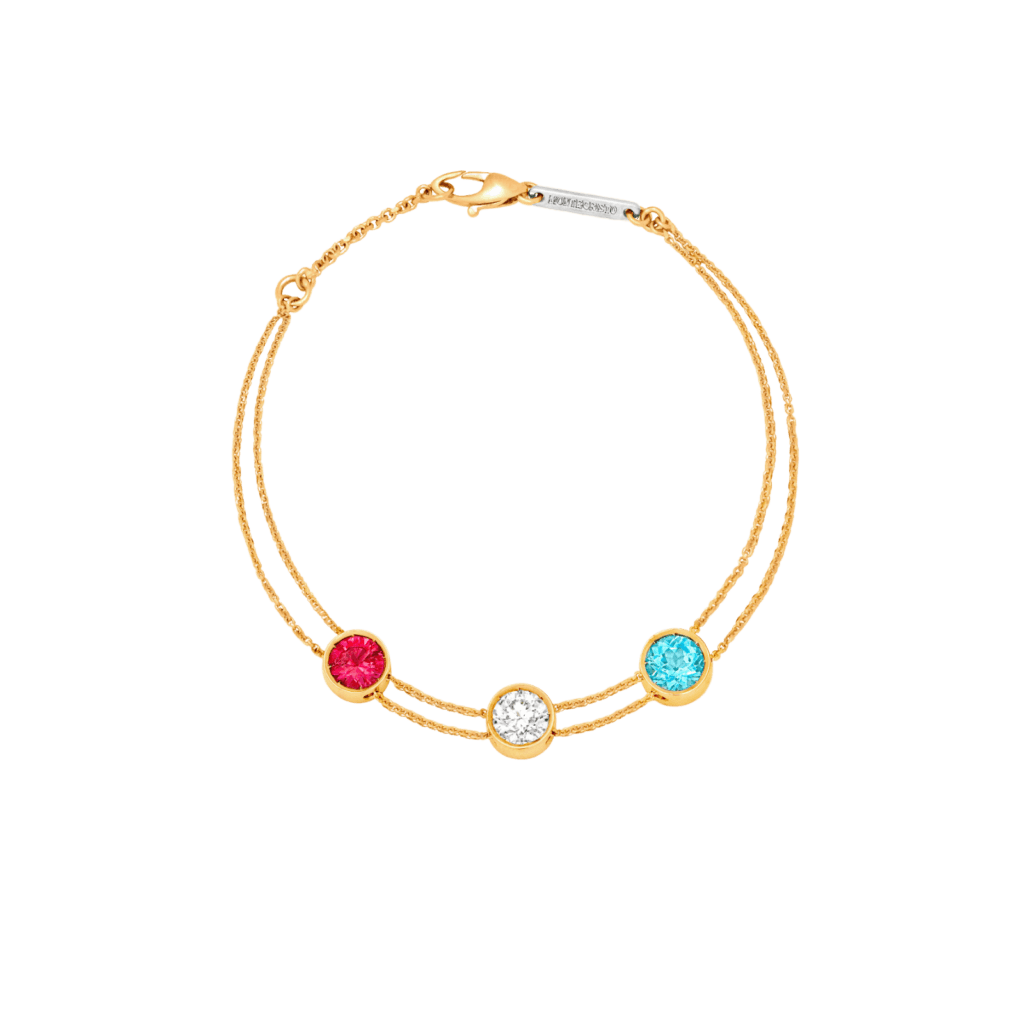 Montecristo Fiore Diamond, Topaz & Spinel Bracelet in Yellow Gold