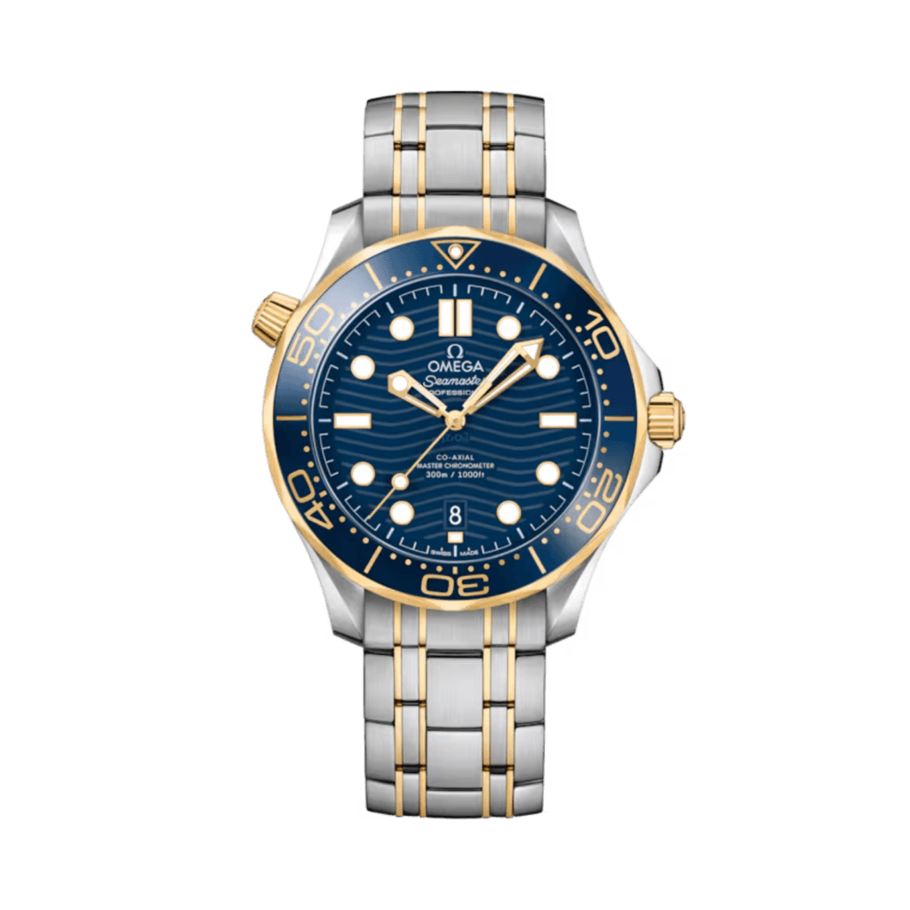 omega seamaster Diver 300M Watch 42mm, Blue Dial, Gold & Steel Bracelet