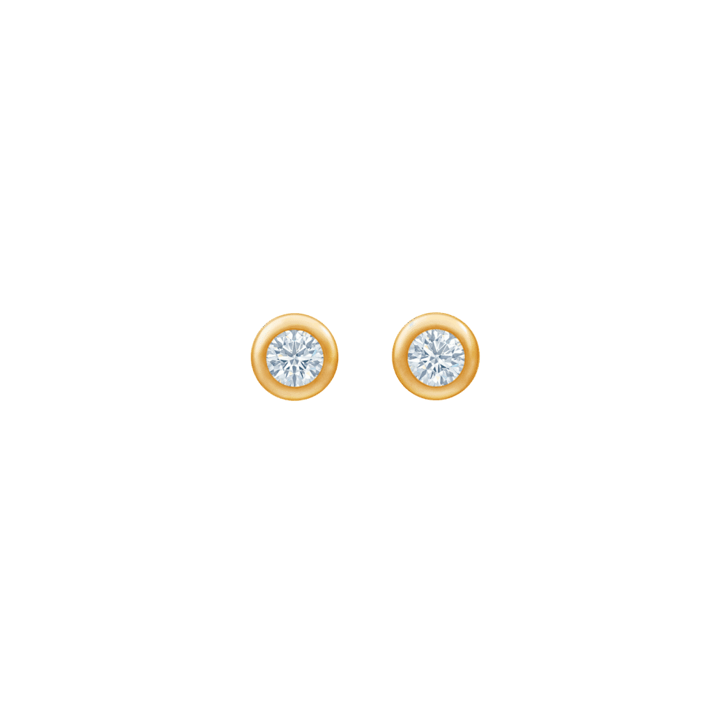 Montecristo Round Diamond Stud Earrings- 18K Yellow Gold
