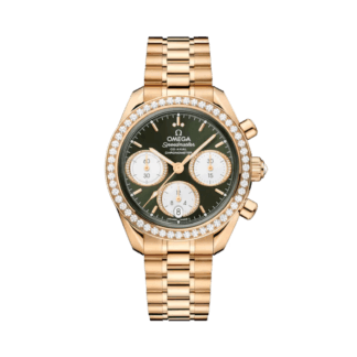 Speedmaster 38 mm Chronograph, Moonshine™ Gold, Diamond-Set Bezel