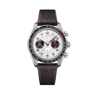 OMEGA Speedmaster Chronoscope 43 mm, steel on black leather strap