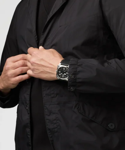BR 03-92 Black Steel 42mm on wrist