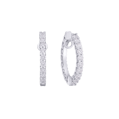 Montecristo White Gold Diamond Hoop Earrings