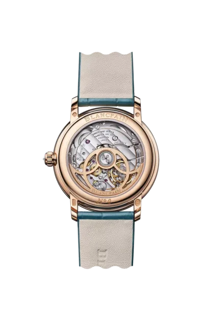 Back case Ladybird Colors Diamond Watch 34.9mm, 18K Rose Gold, Blue Strap