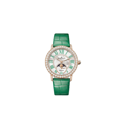 Blancpain Ladybird Colors 34.9mm, Diamonds & Green Strap