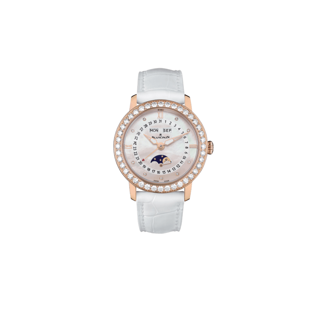 Blancpain Quantième Complet 35mm, Diamonds, 18k Rose Gold
