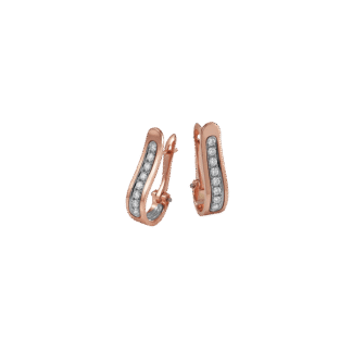 Montecristo 18K Rose Gold Harp Diamond Earrings