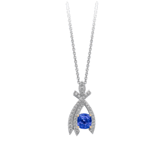 Orchid Pendant Blue Sapphire