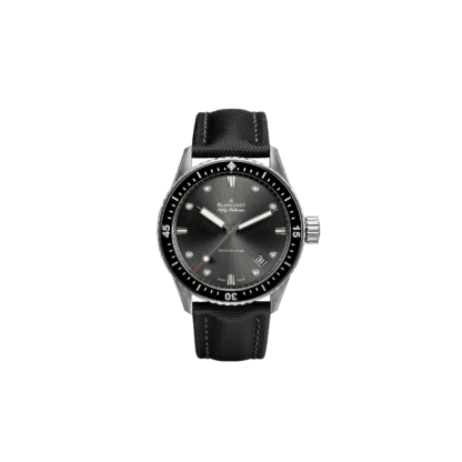 Blancpain Bathyscaphe 43mm, Meteor Grey Dial, Canvas Strap