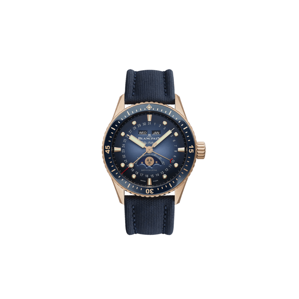 Blancpain Fifty Fathoms  Bathyscaphe Quantième Complet Phases de Lune, 43mm, 18k Red Gold