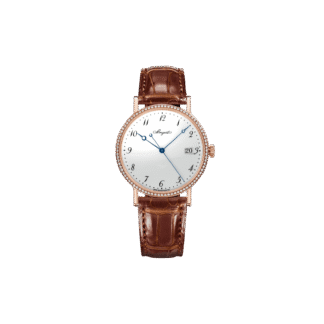 Breguet Classique Diamond Watch 38mm, Light Brown Strap