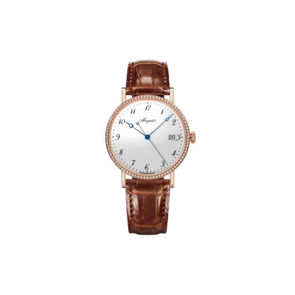 Breguet Classique Diamond Watch 38mm, Light Brown Strap