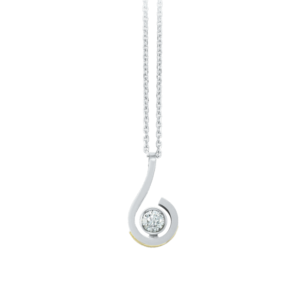 Tu Sei Diamond Pendant in 19k White Gold