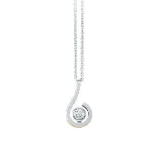 Tu Sei Diamond Pendant in 19k White Gold
