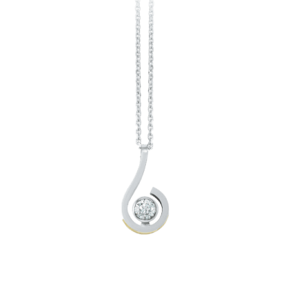 Tu Sei Diamond Pendant in 19k White Gold