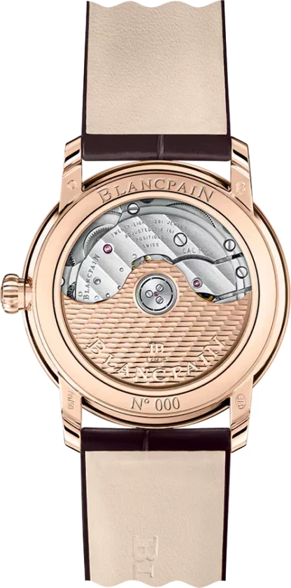 Villeret Women Date 33.2mm, 18K Rose Gold - back view