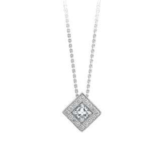 Montecristo Rombo Pendant with Diamonds in 19k White Gold