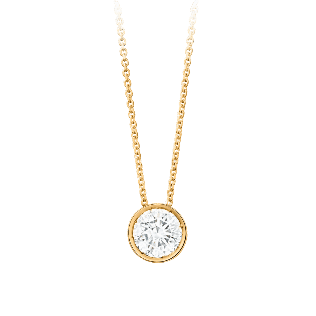 Montecristo Round Diamond Pendant in 18K Yellow Gold