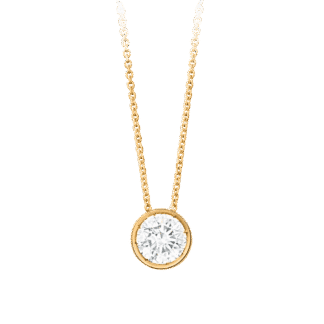 Montecristo Round Diamond Pendant in 18K Yellow Gold