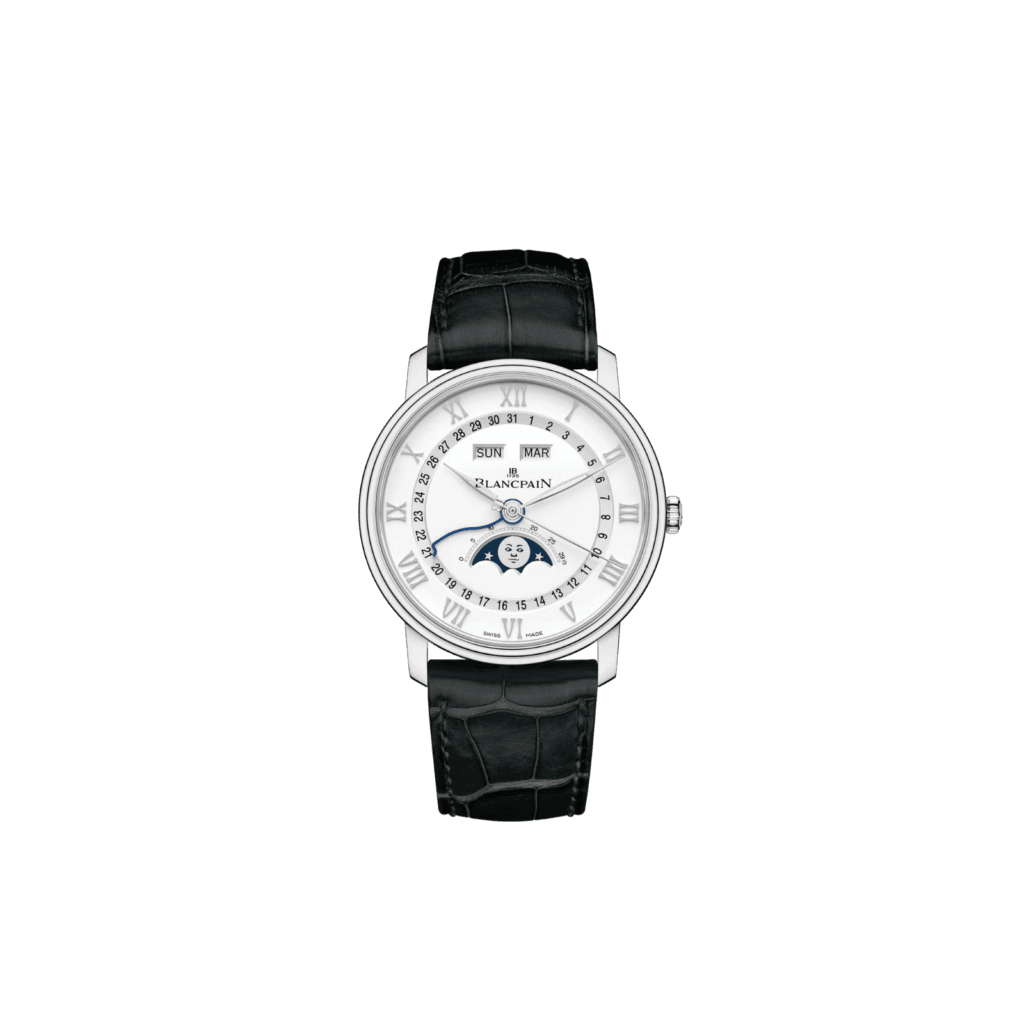 Blancpain Villeret Quantieme Complet Moon Phase, Black Strap