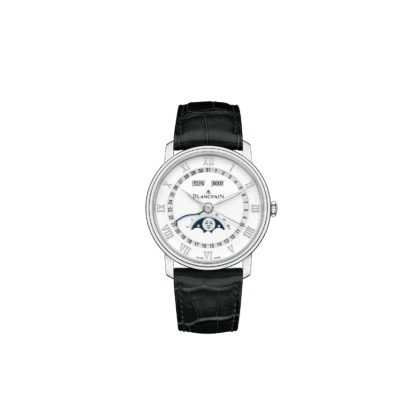 Blancpain Villeret Quantieme Complet Moon Phase, Black Strap