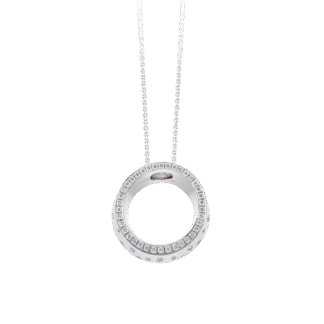 Montecristo Collar Pendant in 19K White Gold with Diamonds