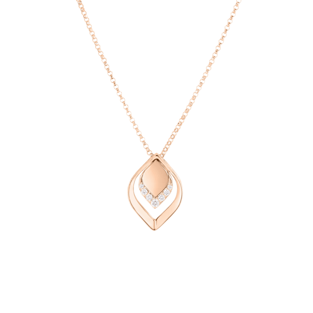 Roberto Coin Petals 18K Rose Gold Diamond Necklace