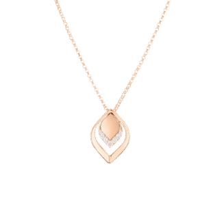 Roberto Coin Petals 18K Rose Gold Diamond Necklace
