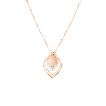 Roberto Coin Petals 18K Rose Gold Diamond Necklace