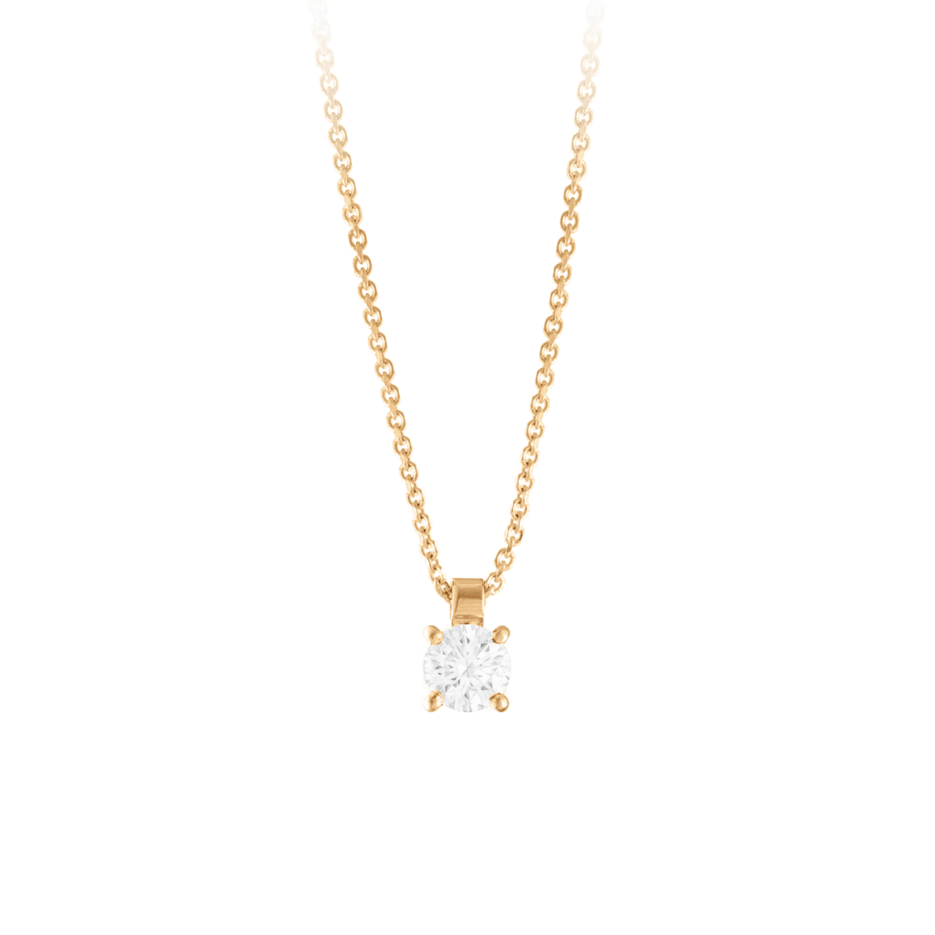 Montecristo Fiore Blossom White Diamond in 18K Yellow Gold Pendant