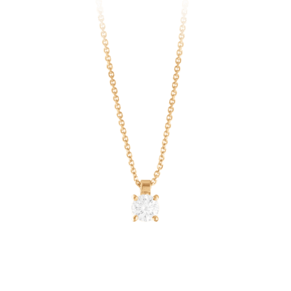 Montecristo Fiore Blossom White Diamond in 18K Yellow Gold Pendant
