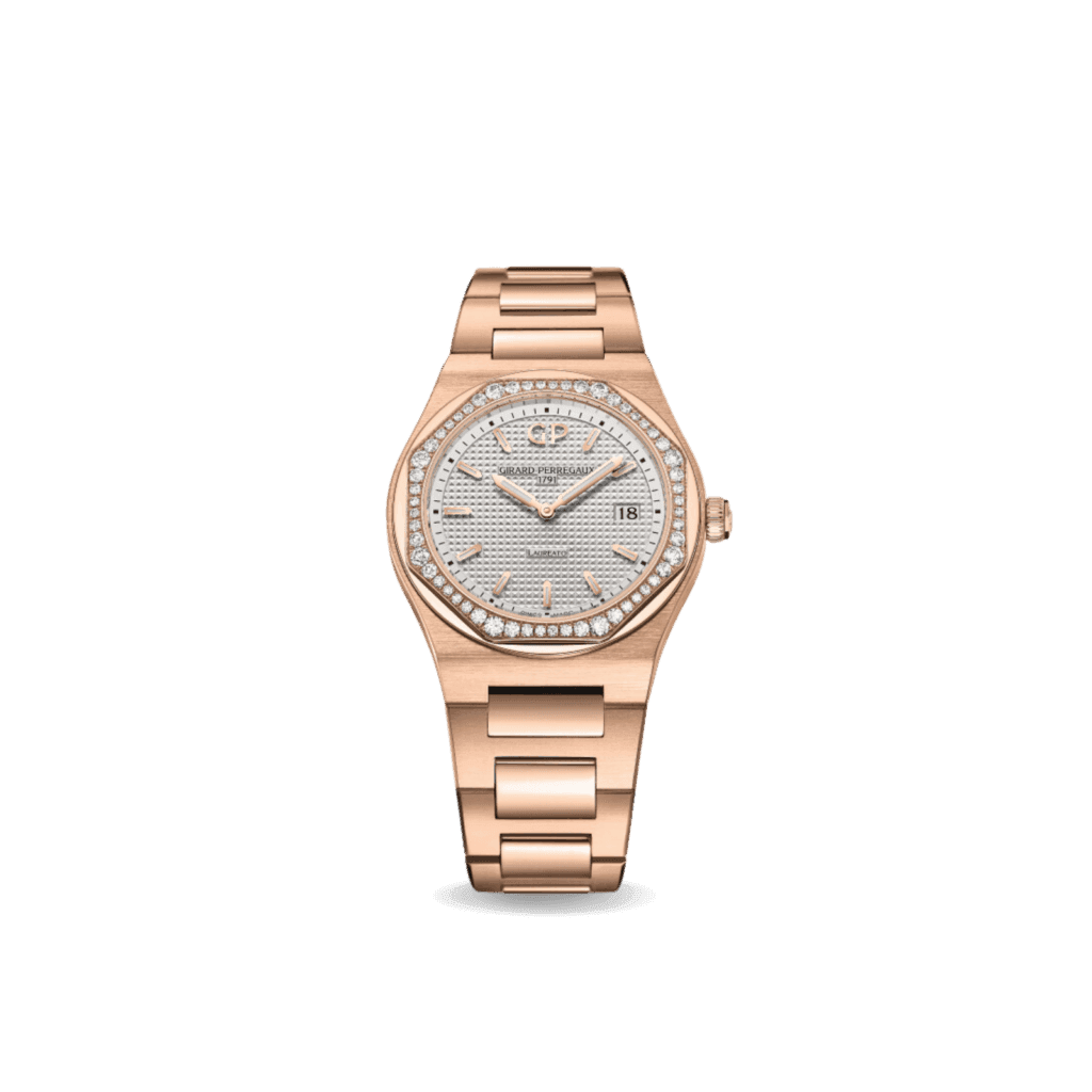 Girard-Perregaux Laureato Diamond Watch 18k Rose Gold Bracelet