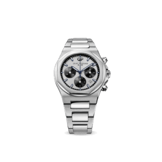 Girard-Perregaux Laureato Chronograph 42mm, Silver dial with "Clou de Paris" pattern