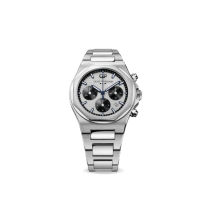 Girard-Perregaux Laureato Chronograph 42mm, Silver dial with "Clou de Paris" pattern