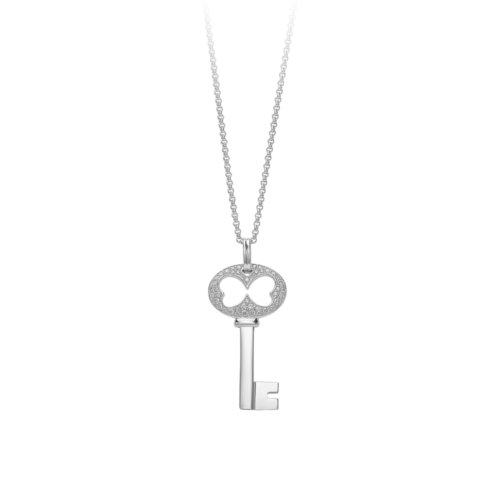 Montecristo Butterfly's Key Pendant in 19K White Gold