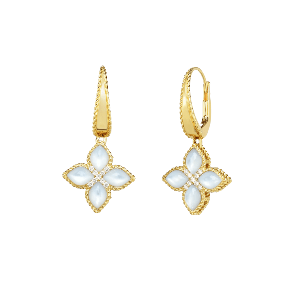 Roberto Coin Venetian Princess Medium Drop Earrings with Diamonds 8882572AYERMX