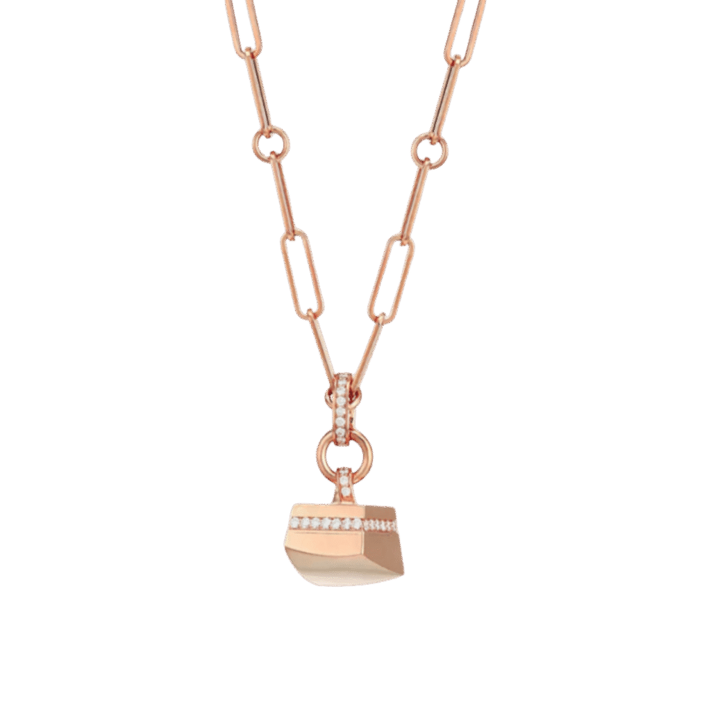 Roberto Coin Sauvage Prive Diamond & Rose Gold Necklace