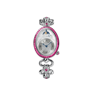 Reine de Naples Phase de Lune 8909,Pink Diamonds & White Gold