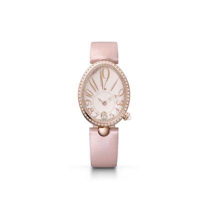 Breguet Reine de Naples, 18k Rose Gold, Light Pink Satin Strap