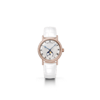 Breguet Classique Phase de Lune 9088, White Strap