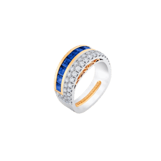 Montecristo Cleopatra Blue Sapphire & Diamond Ring