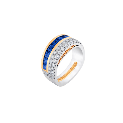 Montecristo Cleopatra Blue Sapphire & Diamond Ring