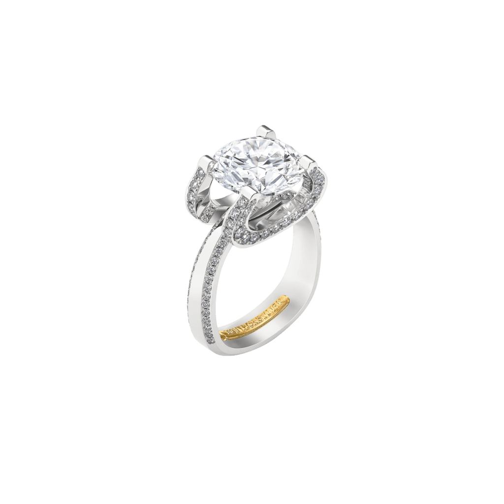C Collection Diamond Ring 19K White Gold