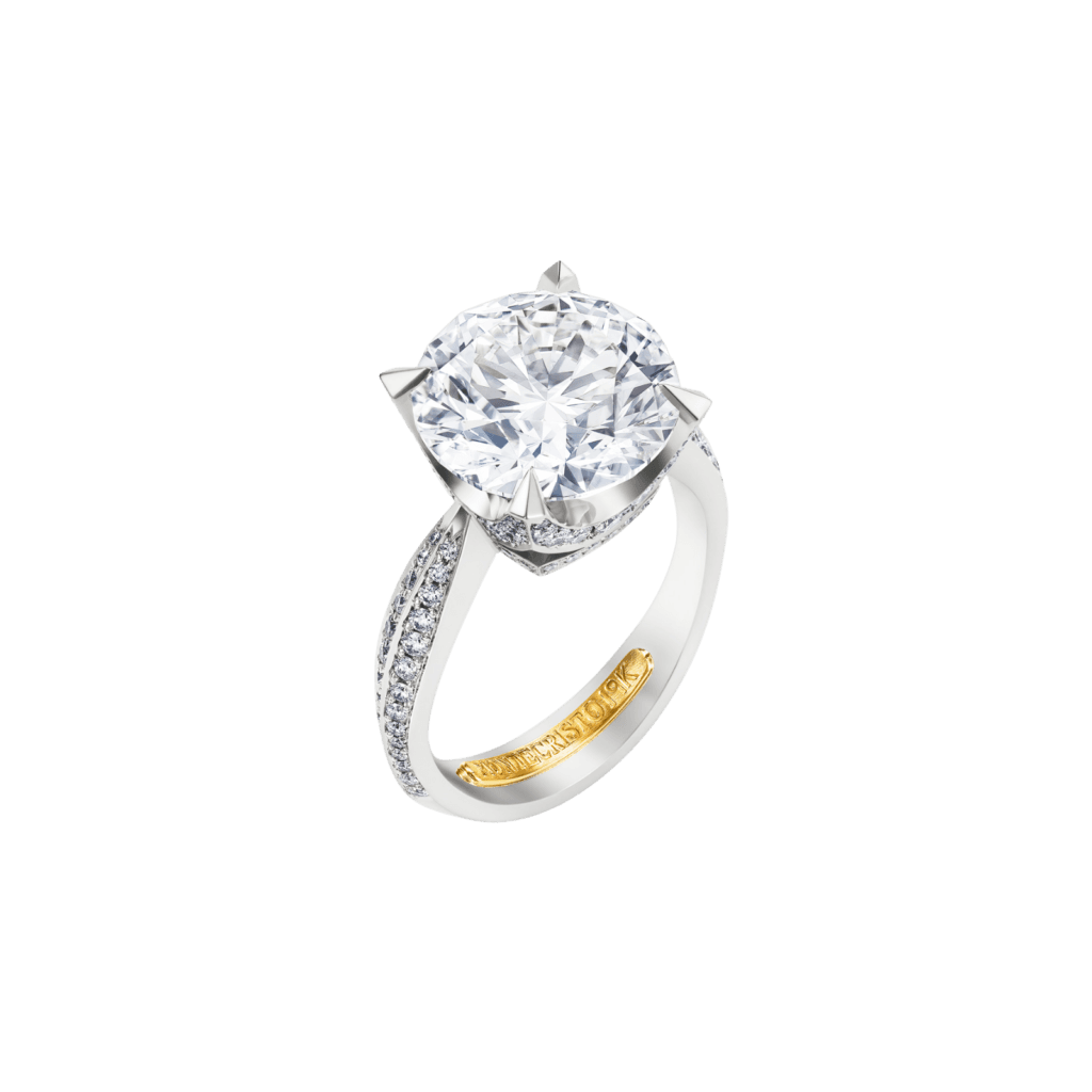 Montecristo Large Claw Diamond Ring - 19K White Gold