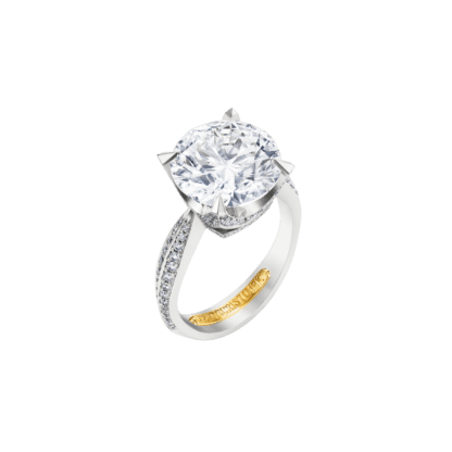 Montecristo Large Claw Diamond Ring - 19K White Gold
