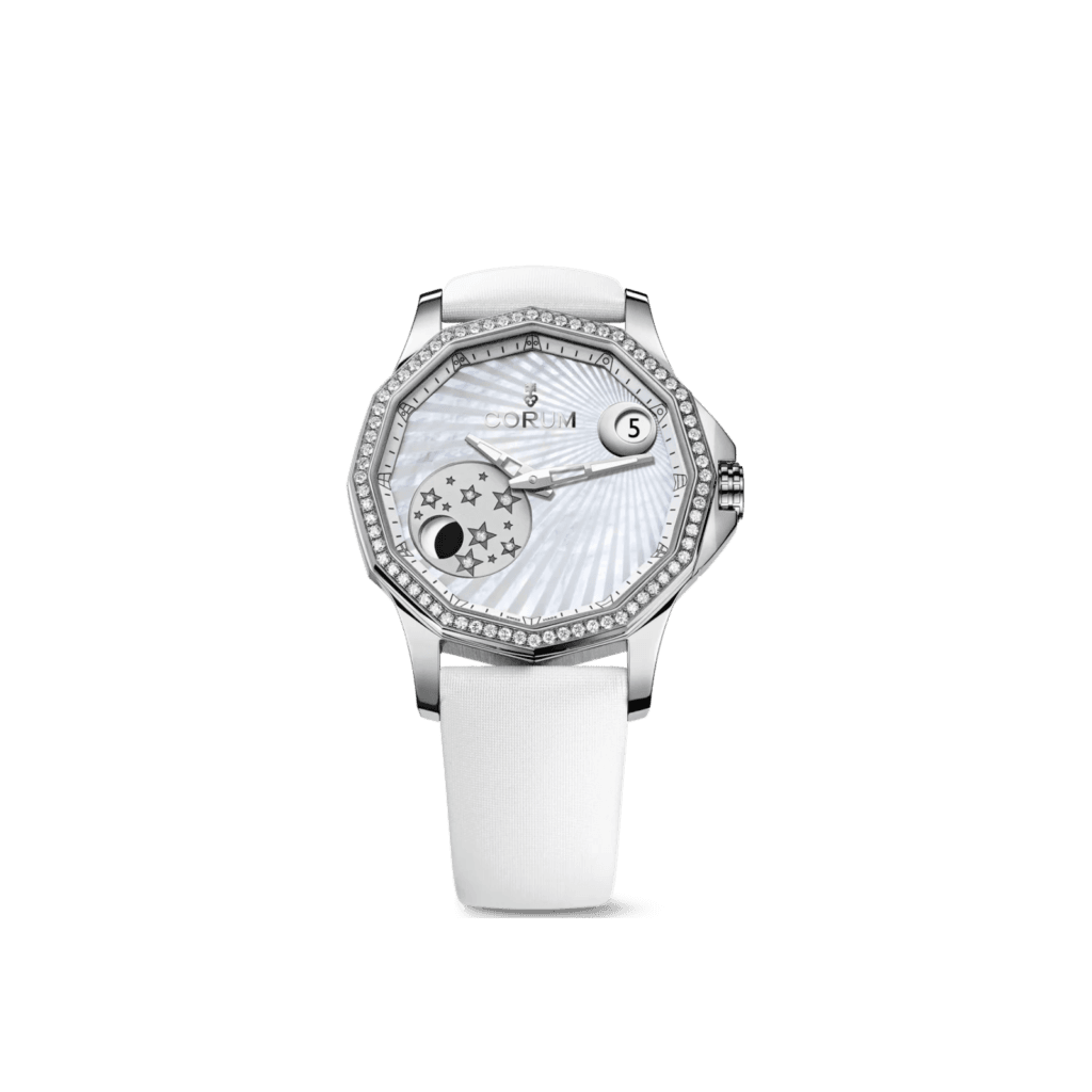 Corum Admiral Cup Legend Mystery Moon Watch 38mm, diamonds, mother-of-pearl