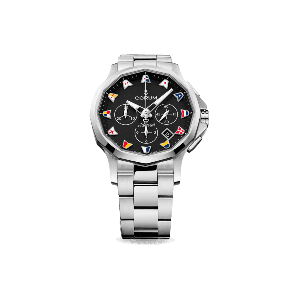 Corum - Admiral 42 Chronograph, Black brass dial