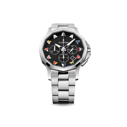 Corum - Admiral 42 Chronograph, Black brass dial