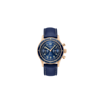 Air Command Fly-Back Chronograph Watch 36.2mm, Blue, 18K Rose Gold