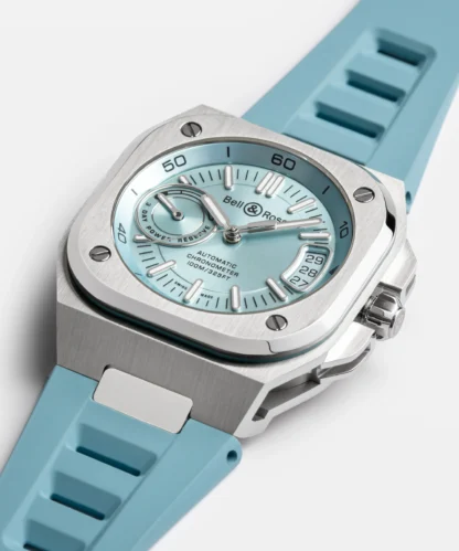 closer look BR-X5 Ice Blue Steel 41mm Watch